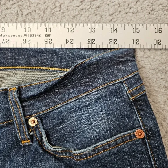 Lucky Brand Women's Jeans Dungarees Gene Montesano Mid-Rise Flare 6/28 - Picture 4 of 10